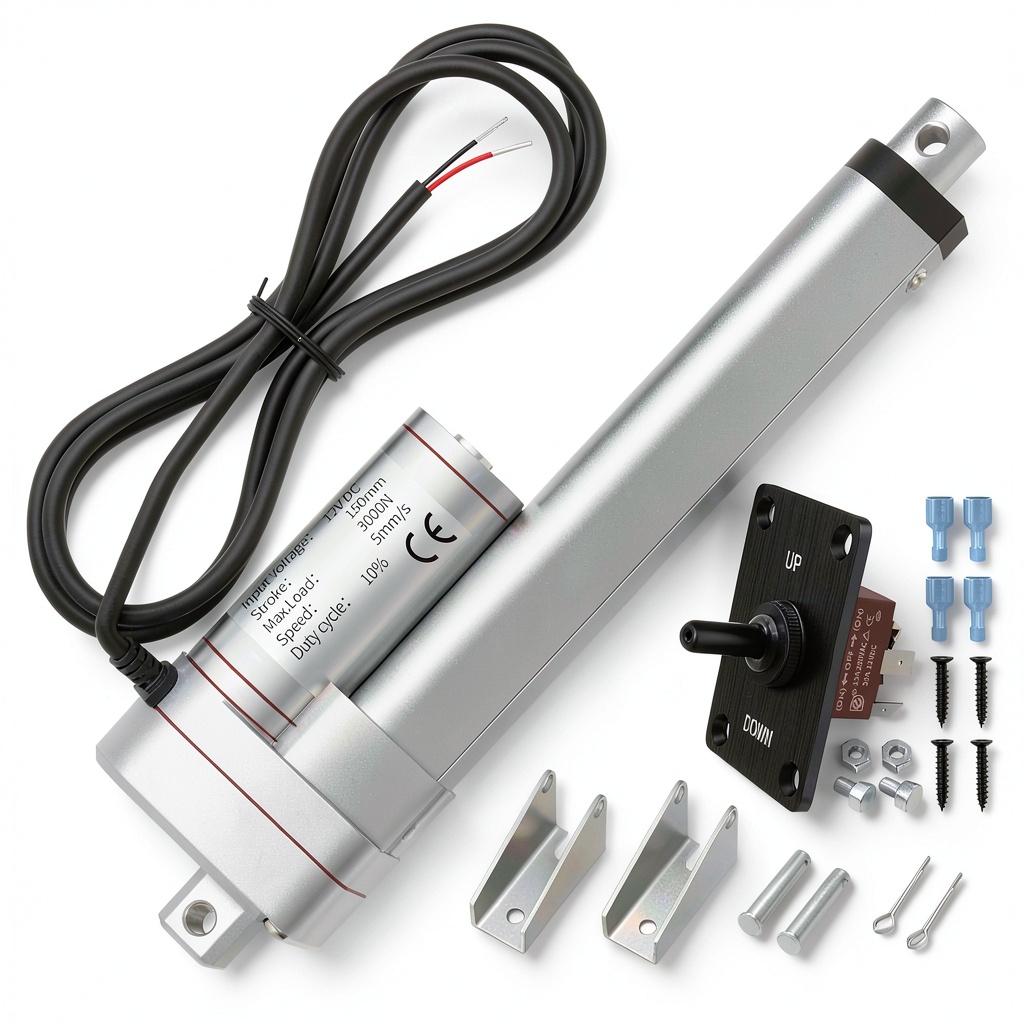 Installing RVMARINEPAT Linear Actuator 12V Heavy Duty Low Noise on a wooden desk