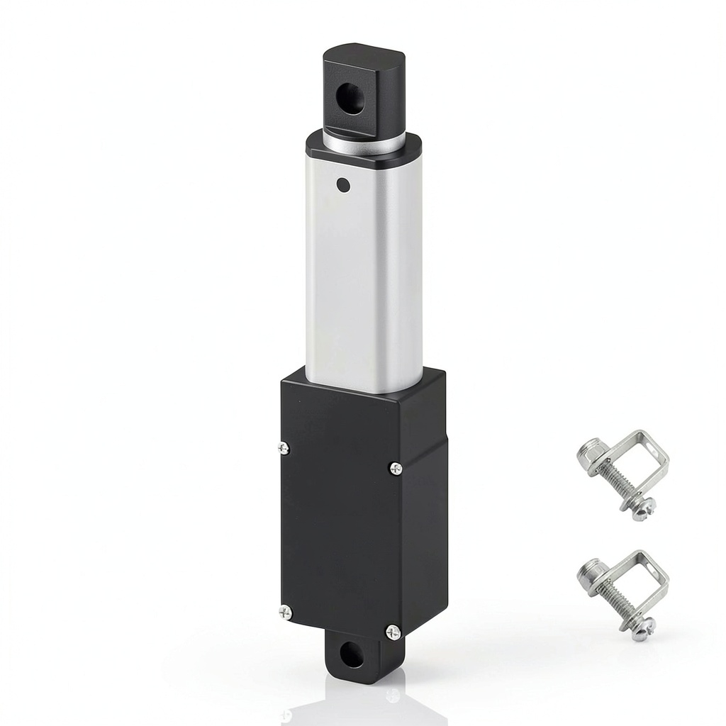 Installing Rtisgunpro Linear Actuator Metal Gear IP54 Industrial Motion on a wooden desk