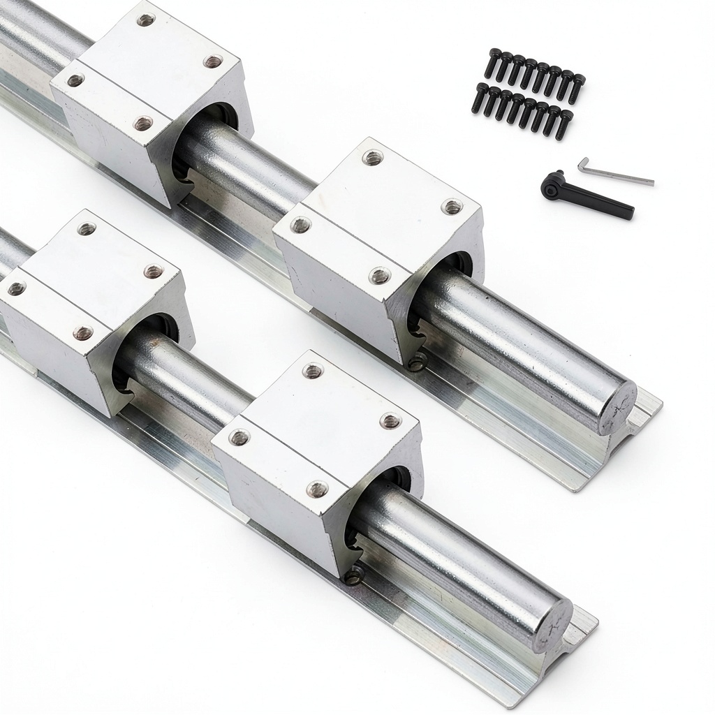 Installing GUWANJI SBR16 Linear Bearing Alloy Steel Industrial Use on a CNC machine bench