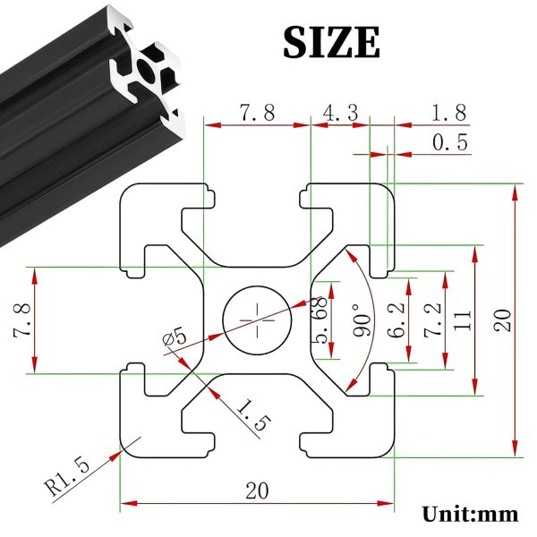 OEN Linear Motion Guide Aluminum Rail DIY CNC 3D Printer-1