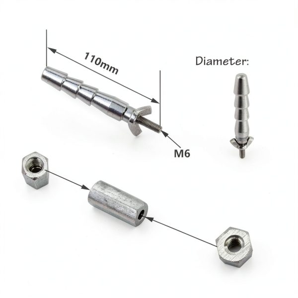 JQDML Linear Actuator End Connector Stainless Steel M8-3