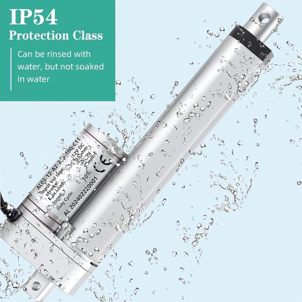12V Linear Actuator 3000N Thrust Aluminum Alloy IP54-3