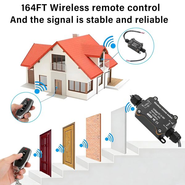 URANT Wireless Remote Control Switch DC AC IP67 Waterproof-5