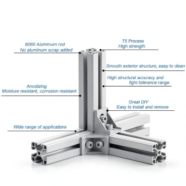 IXGNIJ 4040 Aluminum Extrusion Profile Black Linear Motion-4