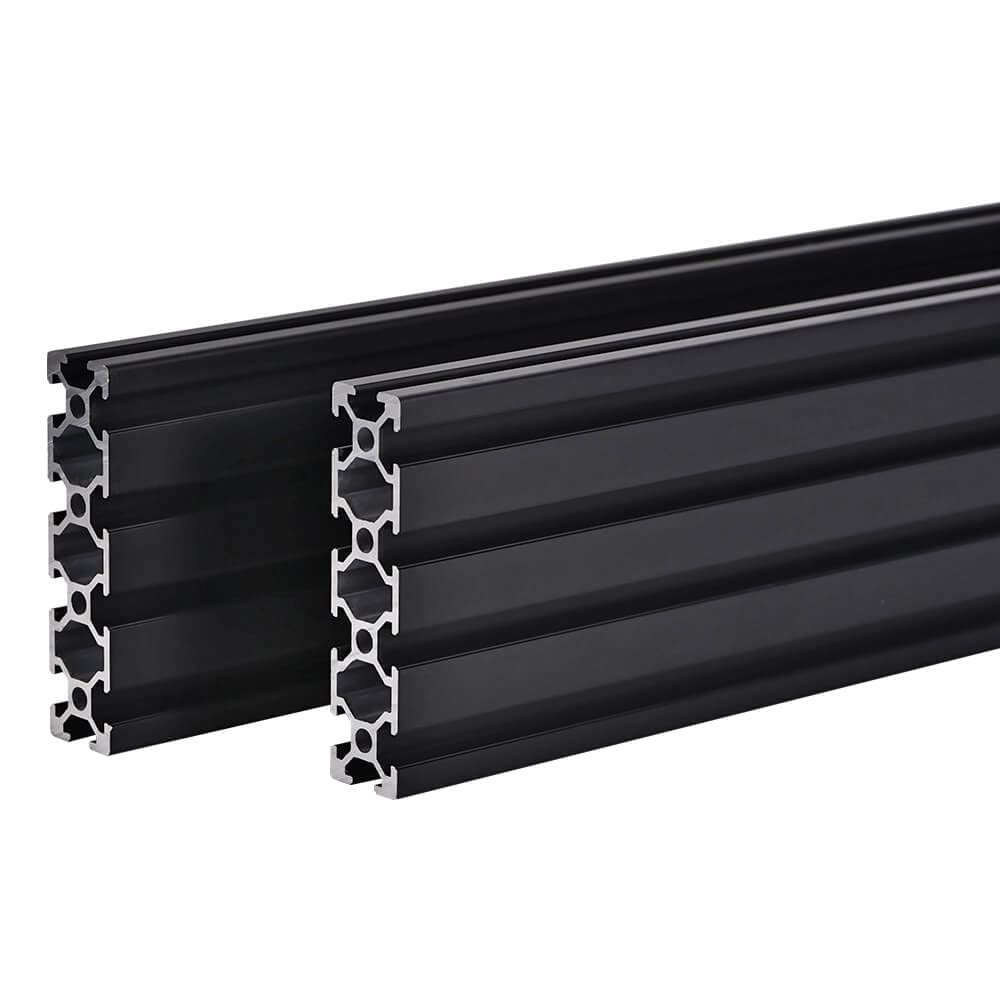 'IXGNIJ 2080T aluminum extrusion profile in black finish'