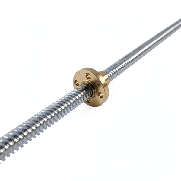 QWORK T8 Lead Screw 8mm 600mm Stainless Steel Brass Nut-1
