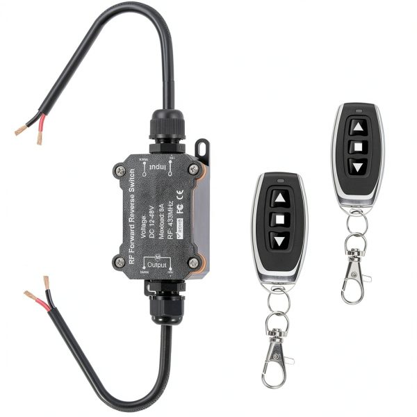 Meskliu 12V Remote Control Switch DC Motor Forward Reverse-0