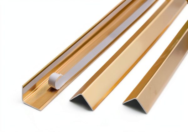 Aluminum L Molding Corner Guard Gaahing Matte Gold 3 Piece 2.9ft Trim-3