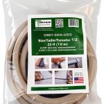 Grey Trim-A-Slab 1/2" 25ft Door Molding - Flexible PVC, Gray, 25ft-0