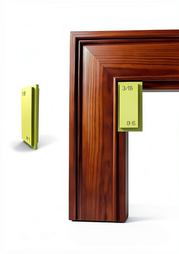 4-in-1 Trim Reveal Tool - 1/8", 3/16", 1/4", 3/8" - Precision Trim Gauges - Non-Damaging Hard Plastic Door Reveal Marking Tools for Accurate Jamb Marking - Wood Reveal Spacing Tool (yellow)-2