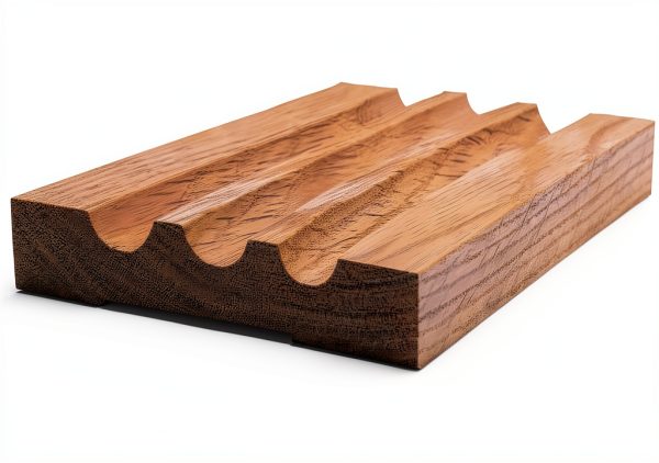 EWCA46 Fluted 3-1/2" Wide x 3/4" Casing. Unfinished Trim, Walnut, 94"-5