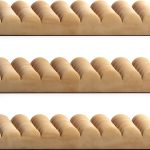 24pcs Unfinished Scalloped Decorative Wood Trim Molding,Scalloped Wall Edge Moulding for Appliques & Furniture, Cute DIY Moulding Trim for Home Cabinet Shelf and Window Door Border-0