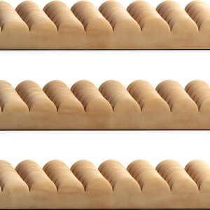 24pcs Unfinished Scalloped Decorative Wood Trim Molding,Scalloped Wall Edge Moulding for Appliques & Furniture, Cute DIY Moulding Trim for Home Cabinet Shelf and Window Door Border-0