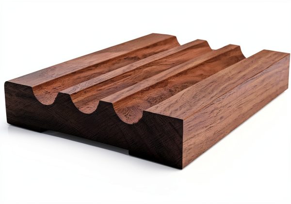 EWCA46 Fluted 3-1/2" Wide x 3/4" Casing. Unfinished Trim, Walnut, 94"-0