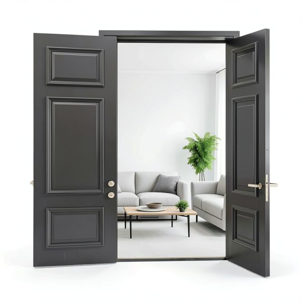 1 Set Peel and Stick Door Moulding Kit, Premade Wainscoting Panels, Self Adhesive 3D Trim for Interior Walls Picture Frame-4