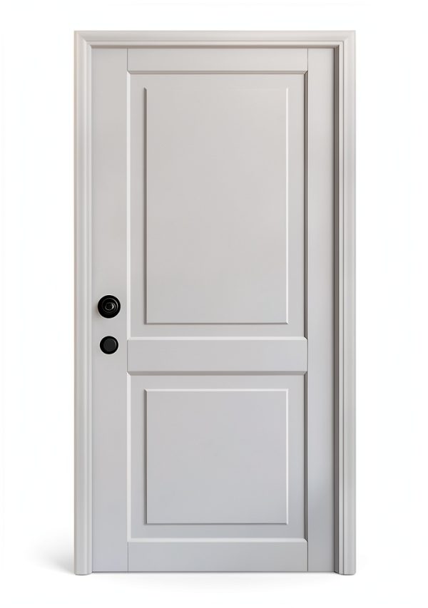 Peel and Stick Door Moulding Trim Kit TRAIN2 ART White 37x82 Inch-0