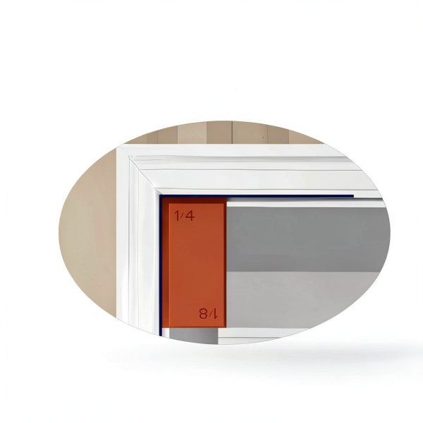 4-in-1 Trim Reveal Tool - 1/8", 3/16", 1/4", 3/8" - Precision Trim Gauges - Non-Damaging Hard Plastic Door Reveal Marking Tools for Accurate Jamb Marking - Wood Reveal Spacing Tool (orange)-1