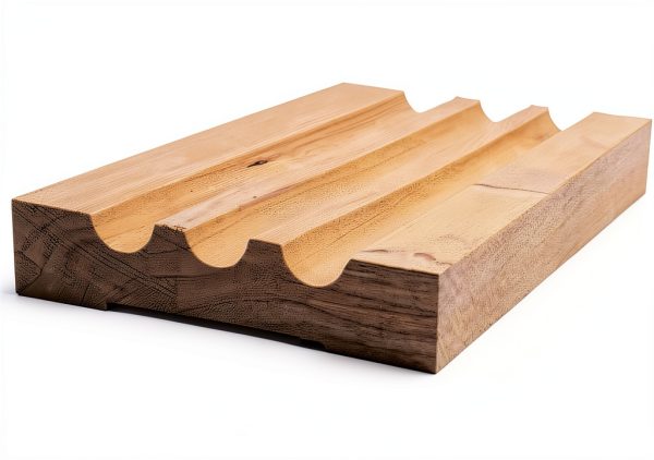 EWCA46 Fluted 3-1/2" Wide x 3/4" Casing. Unfinished Trim, Walnut, 94"-1