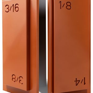 4-in-1 Trim Reveal Tool - 1/8", 3/16", 1/4", 3/8" - Precision Trim Gauges - Non-Damaging Hard Plastic Door Reveal Marking Tools for Accurate Jamb Marking - Wood Reveal Spacing Tool (orange)-0