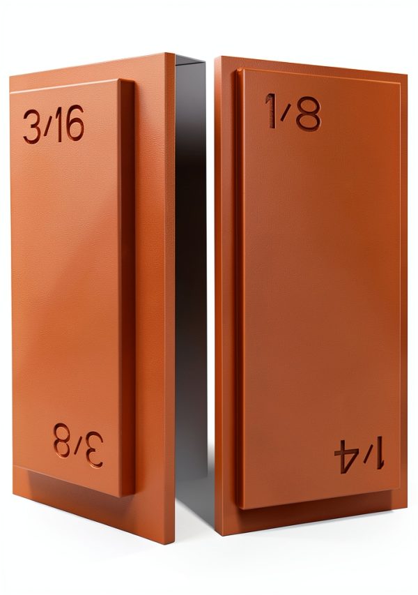 4-in-1 Trim Reveal Tool - 1/8", 3/16", 1/4", 3/8" - Precision Trim Gauges - Non-Damaging Hard Plastic Door Reveal Marking Tools for Accurate Jamb Marking - Wood Reveal Spacing Tool (orange)-0
