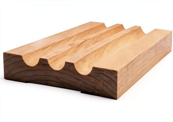 EWCA46 Fluted 3-1/2" Wide x 3/4" Casing. Unfinished Trim, Walnut, 94"-4