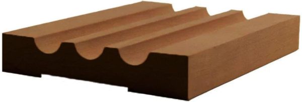 EWCA46 Fluted 3-1/2" Wide x 3/4" Casing. Unfinished Trim, Walnut, 94"-3
